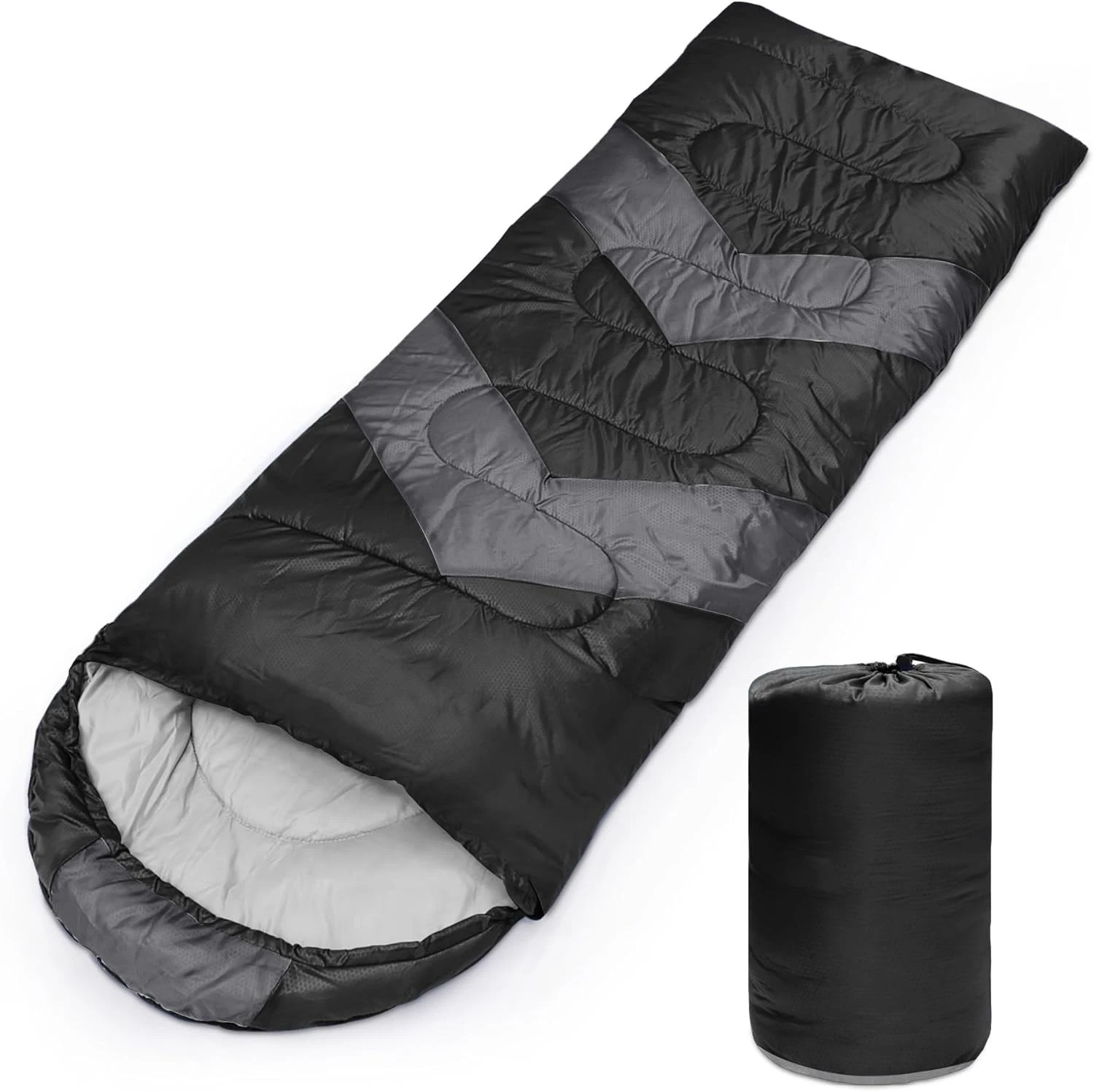Sleeping Bag for Adults & Kids 3-4 Season Warm Waterproof Lightweight Camping