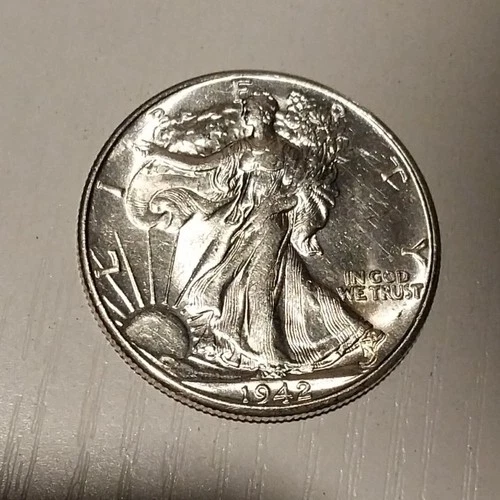 Photo of a 1942-D Walking Liberty Half Dollar from an eBay listing that sold on Jul 18, 2026