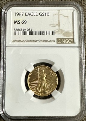 1997 $10 1/4 oz American Gold Eagle NGC MS69 – Brilliant UNC – Low