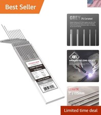 High-Performance 2 Ceriated Tungsten Electrodes for Welding - 10 x 1/16" x 7"