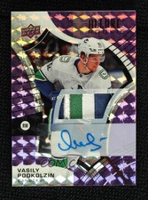 2021-22 Allure Rookies Purple Diamond 1/10 Vasily Podkolzin #107 Patch Auto 1tf5