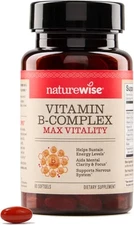 NatureWise Vitamin B Complex for Women and Men - with 60 Count (Pack of 1)