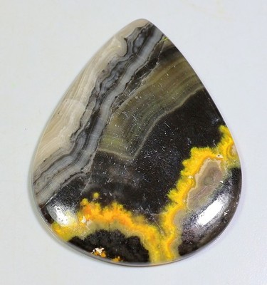 74 CT 4X39X48 mm NATURAL BUMBLE BEE JASPER PEAR CABOCHON JEWELRY GEMSTONE DC-217
