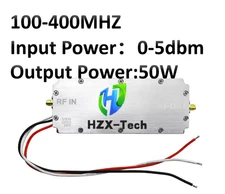HZX-Tech 50W RF signal Power amplifier 100-400MHZ 47dbm