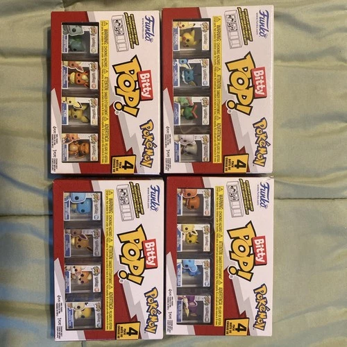 Funko Bitty POP  Pokemon Complete Set of 4 Packs - Pikachu Charizard Eevee - New