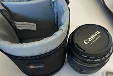 Canon EF 50mm f/1.4 USM Ultrasonic Lens with LowePro case, used once mint 