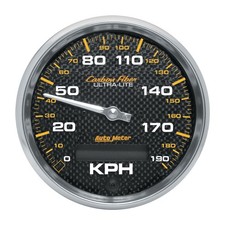 Auto Meter Speedometer Gauge 4787-m Carbon Fiber 0 To 190 Kph 3-38 Electrical