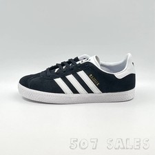 Adidas Gazelle C Kids Shoes Black / White / Gold BB2507 - Size 3