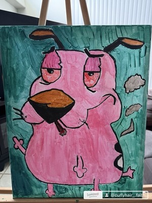 Hand-Painted Courage the Cowardly Dog
