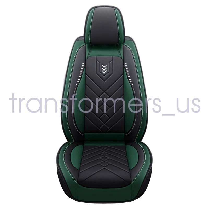For Acura Car Seat Cover Full Set Deluxe PU Leather 5Seats Front&Rear Protector - Image 3 of 4