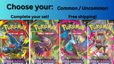 Pokemon Phantasmal Flames : Choose Your Card! - Common/Uncommon Near Mint