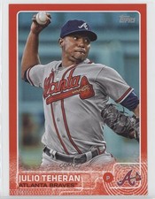 2015 Topps 5x7 Red 8/10 Julio Teheran #36 0c3