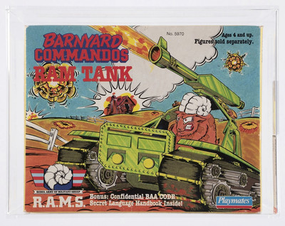 Vintage 1989 Playmates Barnyard Commandos RAM Tank Vehicle MISB AFA 80+
