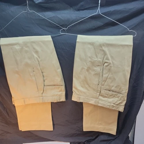 2 Vtg 1960s Vietnam War US Army Military Khaki Chino Uniform Pants 29x30 60s(a6)