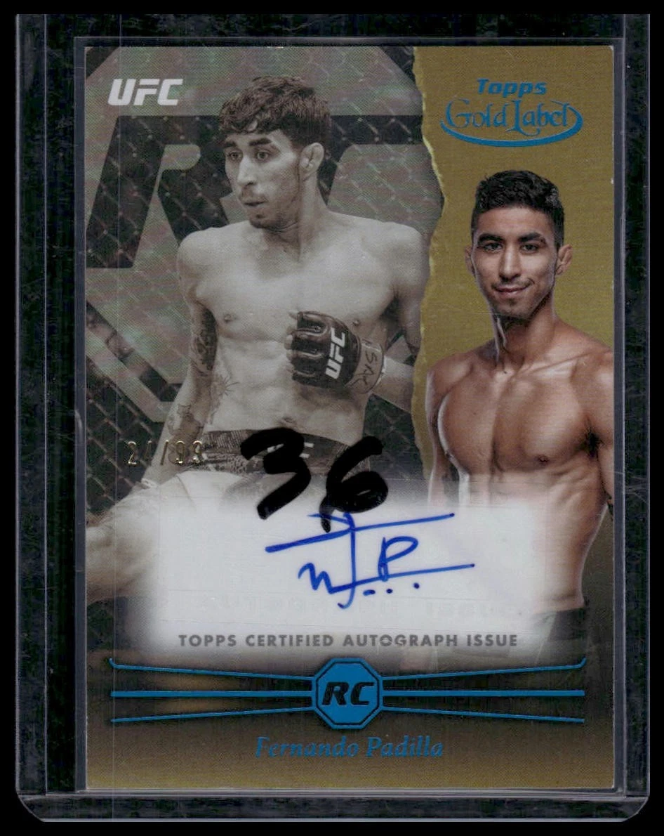 2024 Topps Gold Label UFC #RCA-FEP Fernando Padilla Rookie Autographs Blue #/99