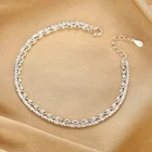 925 Sterling Silver Double Layer Fashion Bracelet Women Girls Jewellery Gift UK