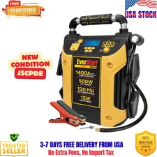EverStart Maxx J5CPDE 1400 Peak Amps Jump Starter, Power Station, 500W Inverter