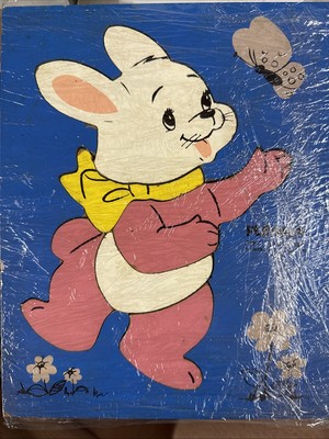 Vintage PLAYSKOOL Peter Rabbit 6 Piece Wooden Puzzle 165-2
