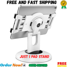 iPad Tablet Stand 360° Rotating Kiosk POS Holder for 6"-13" Screens Adjustable