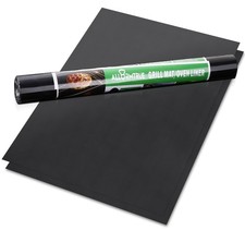 Oven Liners for Bottom of Oven, Mat, 15.75" X 23.62", 2 Package, Black