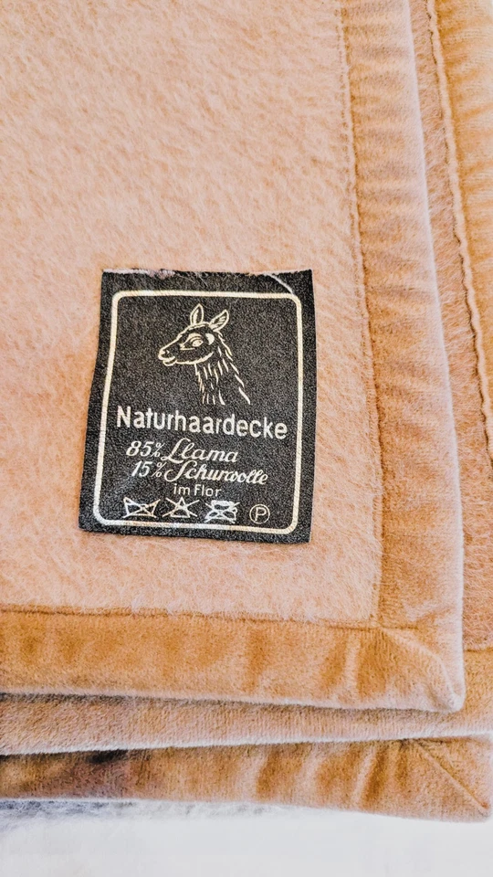 2 hochwertige Naturhaardecken (85 % Lama + 15 % Schurwolle) - Bild 4 von 4
