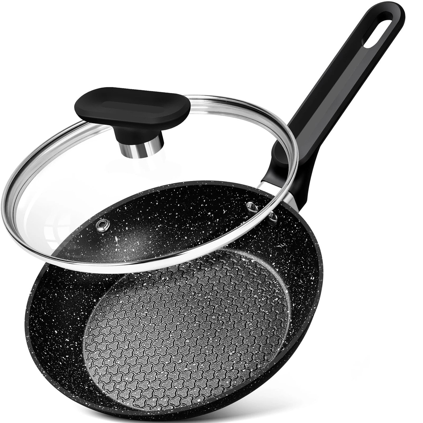 MICHELANGELO 20cm Small Frying Pan with Lid, Non-Stick 20cm, Black
Opens in a new window or tab
