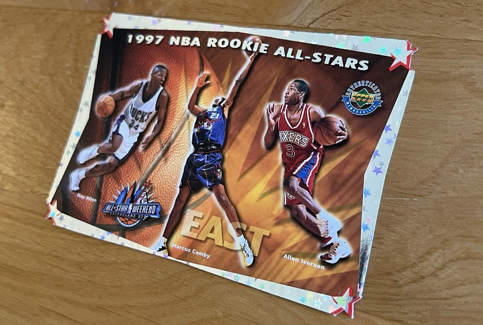1996-97 Upper Deck NBA Rookie All Stars Iverson Kobe Bryant Marbury/5000 Mamba Foto 3 de 4
