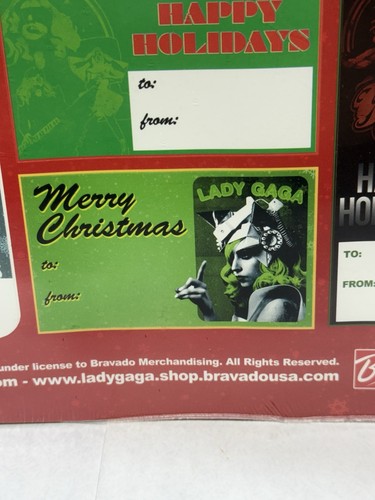 LADY GAGA HOLIDAY CHRISTMAS GIFT TAG STICKER SHEETS OFFICIALLY LICENSED 2010 NEW - Picture 5 of 10