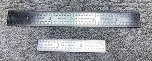 VTG. STARRETT NO. 603 3” AND 6” RULES