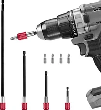 4Pcs Drill Extension 1/4" Hex Quick Release Bit Holder 12" 6" 4" 2"+4Pcs PH2 Bit