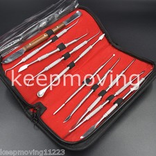 Dental Lab Stainless Steel Kit Wax Carving Tool Set Surgical Dental Instruments