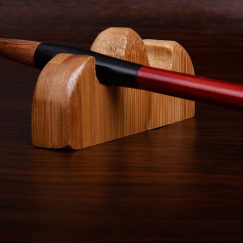 3 Pcs Calligraphy Brush Holders Banboo Chinese Brush Pen Rack - Afbeelding 10 van 12
