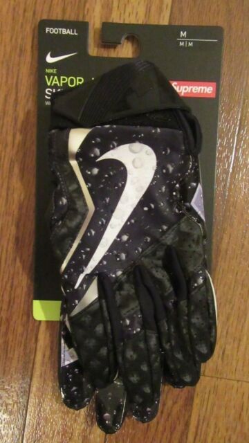 supreme nike vapor jet 4.0 football gloves black