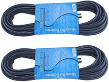 2 Pack Shielded 100 Foot Male to Female 3 Pin XLR Mic Audio Cable