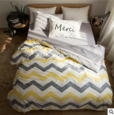 3D Yellow Wave ZHUA2078 Bed Pillowcases Quilt Duvet Cover Set Queen King Zoe
