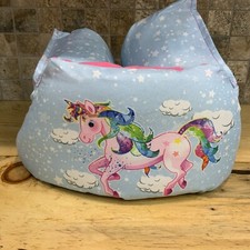 Kids Swim 2 In 1 Trainer Vest Water Wing Rainbow Unicorn Clouds Stars Blue Pink