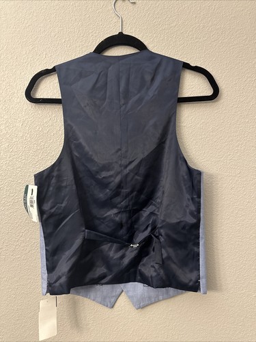 NWT Lauren Ralph Lauren Boys Size 16 R Light Blue Chambray Cotton Vest - Picture 4 of 12