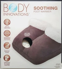 Black Body Innovations Soothing Foot Warmer with Vibration Massage Memory Foam