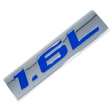 Chromeblue Metal 1.6l Engine Race Motor Swap Emblem Badge For Trunk Hood Door