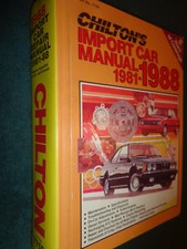 1981-1988 VW NISSAN 300Z DATSUN PORSCHE BMW TOYOTA & MORE CHILTON'S SHOP MANUAL