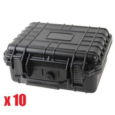 10x 10'' Marine Weatherproof Dry Box Case iPhone Camera Gun W Pelican Style Foam