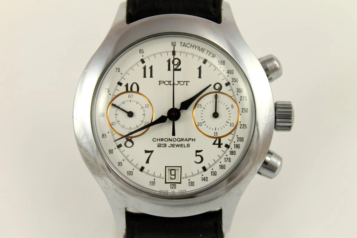 Poljot chronograph 23 jewels top