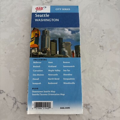 AAA City Series Downtown Seattle Washington US State Road Travel Map 2005-2007