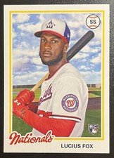 LUCIUS FOX RC 1978 Design 2022 Topps Archives #190 Washington Nationals