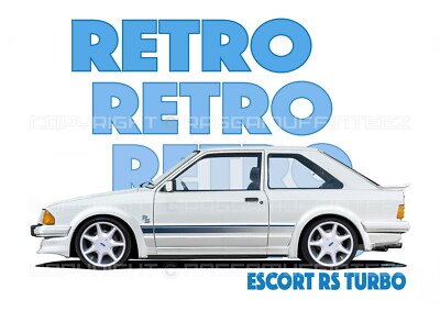 Ford Escort Mk3 Rs Turbo T Shirt Retro Classic Car Modified Old Skool Ebay