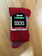 Franklin Youth Medium Baseball / Softball Socks - Shoe Size 2-5 Red