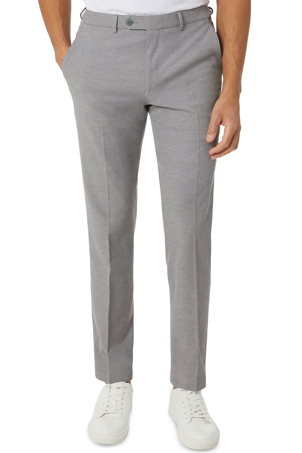 Мужские однотонные брюки-стрейч современного покроя Michael Kors 36W x 30L серебристого цвета Новая Зеландия 190 долларов США 6890₽