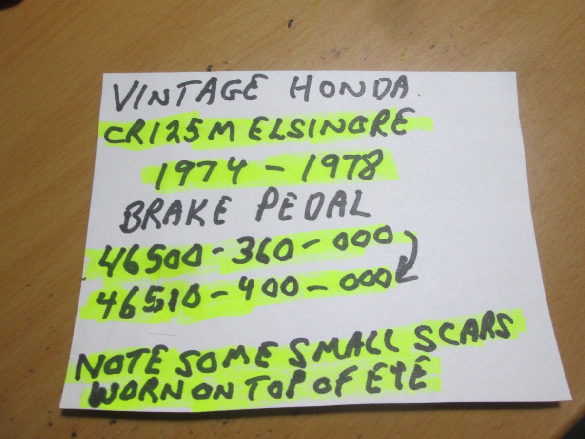 VINTAGE HONDA 1974 - 1978 CR125M ELSINORE BRAKE PEDAL 46510-400