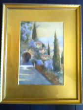 Antique, Italian, Watercolour Landscape Painting, Archway, Signed, 19th Century
