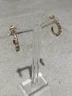 J Hoop Natural Diamonds And 14k Gold Earrings — photo 6